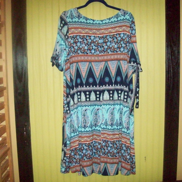 Amelia James Kokomo Dress Tie Sleeves Pockets - Picture 2 of 6